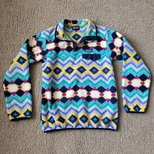 Patagonia Vintage Synchilla Snap-T Multicolor Fleece Pullover Size M